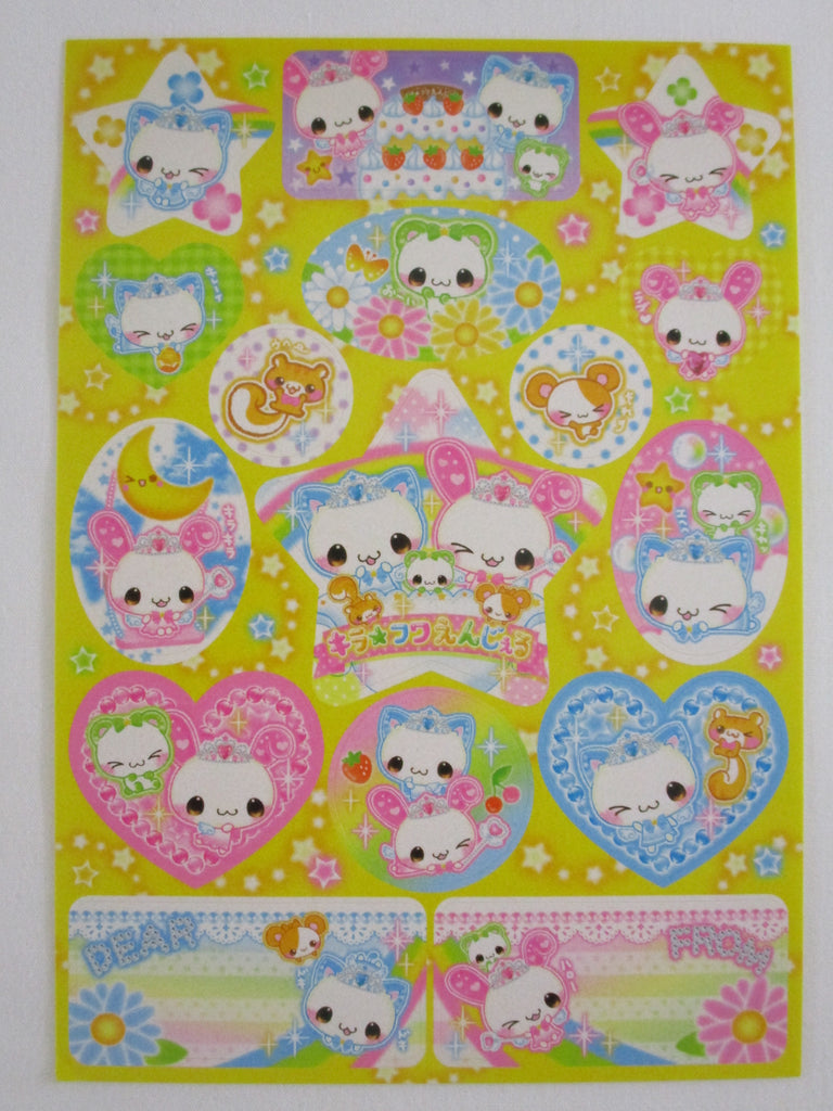 Rare ❤︎‬ *ੈ✩‧₊˚ ‪‪❤︎‬ Collectible - Cute Kawaii Sticker Sheet - B -  - Cat Bunny Rabbit Squirrel - for Journal Planner Craft Agenda Diary Project Gift Favorite