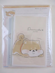 Cute Kawaii Crux Dararinko Dog and Cat Wanko and Nyanko Animal Pet Letter Set Pack - Stationery Writing Paper Envelope Penpal Journal Gift