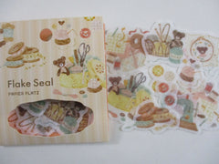 Cute Kawaii Papier Platz Flake Stickers Sack - Sewing Bear - for Journal Agenda Planner Scrapbooking Craft
