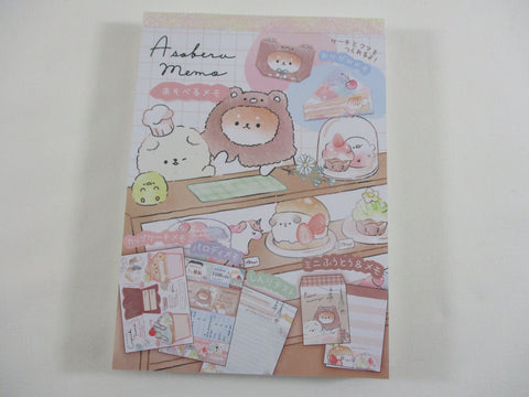 Cute Kawaii Crux Bakery Shop 4 x 6 Inch Notepad / Memo Pad - Stationery Designer Paper Collection