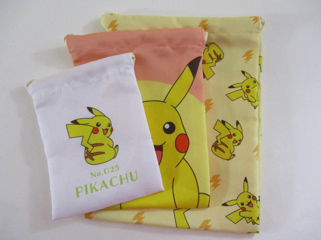 ❤︎ *ੈ✩‧₊˚ Nintendo Anime Pokemon Pikachu Pocket Monsters Drawstring Bag / Pouch