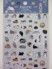 Cute Kawaii Shinzi Katoh Sticker Sheet - C - Cat Tabby Kitty Feline Pet - for Diary Journal Planner Craft Organizer Schedule Decor Gift