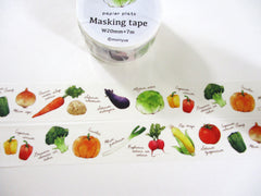 Cute Kawaii Papier Platz Washi / Masking Deco Tape - Fruits Vegetable Green Healthy - for Journal Diary Planner Scrapbook Craft Gift