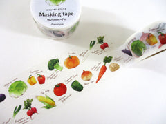 Cute Kawaii Papier Platz Washi / Masking Deco Tape - Fruits Vegetable Green Healthy - for Journal Diary Planner Scrapbook Craft Gift
