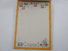 Cute Kawaii VHTF Vintage Collectible Q-Lia Animal Bear Panda Rabbit Funny House 4 x 6 Inch Notepad / Memo Pad - Stationery Designer Paper Collection