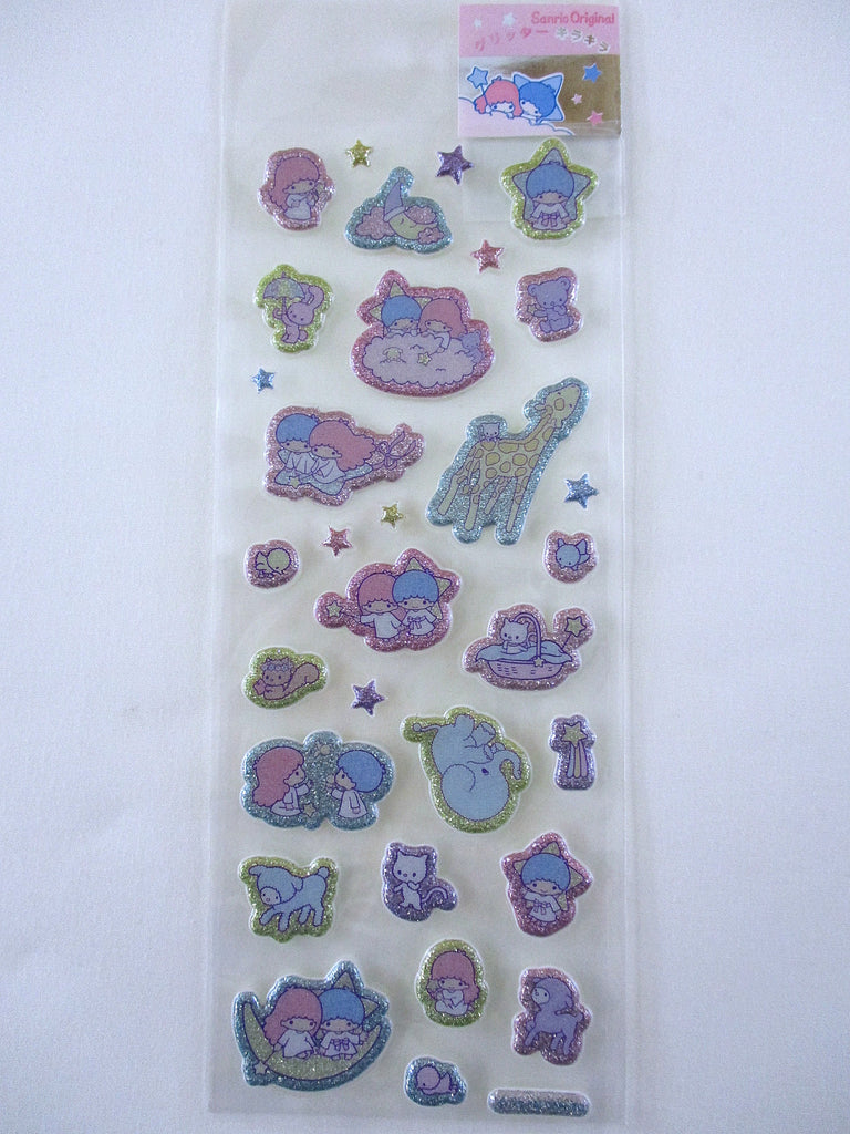 Vintage Rare ❤︎ *ੈ✩‧₊˚ Collectible ✿ Gift - Cute Kawaii Sanrio Sticker Sheet - Little Twin Stars 2006 A - for Journal Planner Craft Agenda Diary Project Gift Favorite