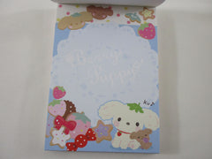 Cute Kawaii Rare VHTF Vintage San-X Berry Puppy 4 x 6 Inch Notepad / Memo Pad - A - Stationery Designer Paper Collection