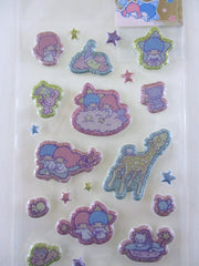 Vintage Rare ❤︎ *ੈ✩‧₊˚ Collectible ✿ Gift - Cute Kawaii Sanrio Sticker Sheet - Little Twin Stars 2006 A - for Journal Planner Craft Agenda Diary Project Gift Favorite