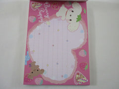 Cute Kawaii Rare VHTF Vintage San-X Berry Puppy 4 x 6 Inch Notepad / Memo Pad - A - Stationery Designer Paper Collection