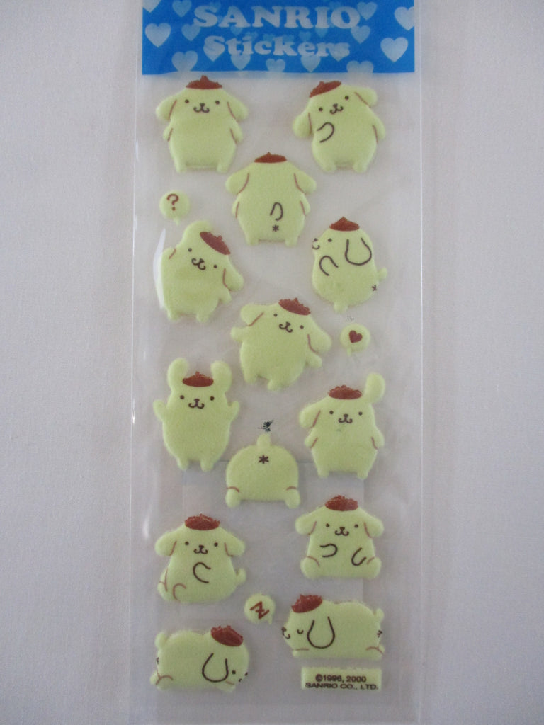 Vintage Rare ❤︎ *ੈ✩‧₊˚ Collectible ✿ Gift - Cute Kawaii Sanrio Sticker Sheet - Pom Pom Purin 2000 A - for Journal Planner Craft Agenda Diary Project Gift Favorite