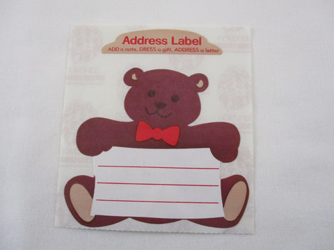 Sandylion Bear Address Label Sticker Sheet / Module - Large - Vintage & Collectible