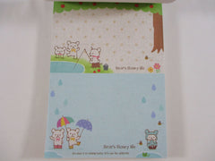 Cute Kawaii VHTF Vintage Collectible Mindwave Bear Honey Life 4 x 6 Inch Notepad / Memo Pad - Stationery Designer Paper Collection