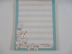 Cute Kawaii VHTF Vintage Collectible Mindwave Bear Honey Life 4 x 6 Inch Notepad / Memo Pad - Stationery Designer Paper Collection