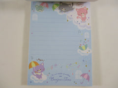 Cute Kawaii VHTF Q-lia Cat Bonjour Time 4 x 6 Inch Notepad / Memo Pad - Stationery Designer Paper Collection