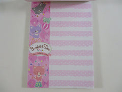 Cute Kawaii VHTF Q-lia Cat Bonjour Time 4 x 6 Inch Notepad / Memo Pad - Stationery Designer Paper Collection