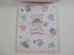 Cute Kawaii VHTF Q-lia Cat Bonjour Time 4 x 6 Inch Notepad / Memo Pad - Stationery Designer Paper Collection