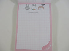 Cute Kawaii Q-Lia Rabbit 4 x 6 Inch Notepad / Memo Pad - B - Stationery Designer Paper Collection