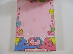 Cute Kawaii VHTF Vintage Collectible Q-lia Animal Peace 4 x 6 Inch Notepad / Memo Pad - Stationery Designer Paper Collection
