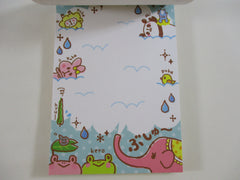 Cute Kawaii VHTF Vintage Collectible Q-lia Animal Peace 4 x 6 Inch Notepad / Memo Pad - Stationery Designer Paper Collection