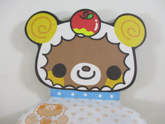 Cute Kawaii VHTF Kamio Q-lia Bear Animal Diecut 4 x 6 Inch Notepad / Memo Pad - Stationery Designer Paper Collection