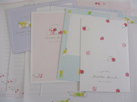 Cute Kawaaii Q-lia Bird Little Tail Cute Strawberry Fruit Letter Sets - Stationery Writing Paper Envelope Penpal Gift