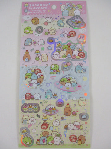 Cute Kawaii San-X Sumikko Gurashi Fushigi otomodachi UFO Alien Space Sticker Sheet 2023 - B - for Planner Journal Scrapbook Craft