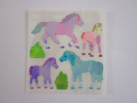 Sandylion Horse Pearly / Opalescent Sticker Sheet / Module - Vintage & Collectible