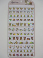 Cute Kawaii San-X Rilakkuma Bear Glittery Sticker Sheet 2023 - D Classic for Planner Journal Scrapbook Craft