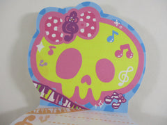 Cute Kawaii VHTF Rare Collectible Q-lia Skull Halloween Diecut 4 x 6 Inch Notepad / Memo Pad - Stationery Designer Paper Collection