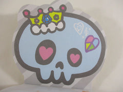 Cute Kawaii VHTF Rare Collectible Q-lia Skull Halloween Diecut 4 x 6 Inch Notepad / Memo Pad - Stationery Designer Paper Collection