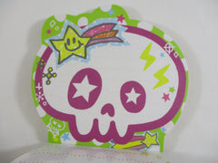 Cute Kawaii VHTF Rare Collectible Q-lia Skull Halloween Diecut 4 x 6 Inch Notepad / Memo Pad - Stationery Designer Paper Collection