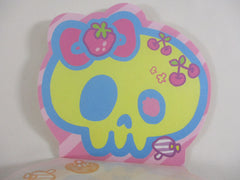 Cute Kawaii VHTF Rare Collectible Q-lia Skull Halloween Diecut 4 x 6 Inch Notepad / Memo Pad - Stationery Designer Paper Collection