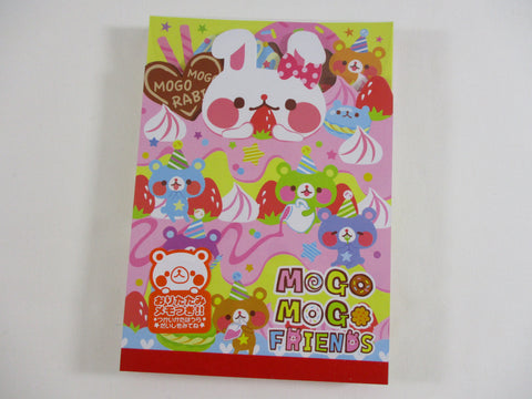 Cute Kawaii HTF Vintage Rare Collectible Kamio Bear Mogo mogo Friends Notepad / Memo Pad - Stationery Designer Paper Collectible