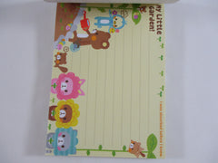 Cute Kawaii VHTF Vintage Collectible Q-lia Bear friends My Little Garden 4 x 6 Inch Notepad / Memo Pad - Stationery Designer Paper Collection