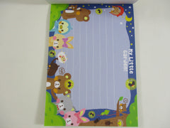 Cute Kawaii VHTF Vintage Collectible Q-lia Bear friends My Little Garden 4 x 6 Inch Notepad / Memo Pad - Stationery Designer Paper Collection