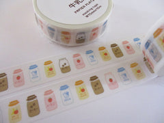 Cute Kawaii Papier Platz Washi / Masking Deco Tape - Milk Dairy Healthy Morning Breakfast Kids Baby - for Diary Journal Planner Craft Schedule Agenda Scrapbook Gift