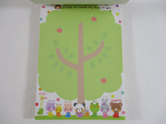Cute Kawaii VHTF Vintage Collectible Q-lia Bear friends Secret World 4 x 6 Inch Notepad / Memo Pad - Stationery Designer Paper Collection