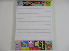 Cute Kawaii VHTF Vintage Collectible Q-lia Bear friends Secret World 4 x 6 Inch Notepad / Memo Pad - Stationery Designer Paper Collection