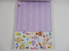 Cute Kawaii VHTF Vintage Collectible Q-lia Bear friends Secret World 4 x 6 Inch Notepad / Memo Pad - Stationery Designer Paper Collection