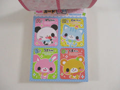 Cute Kawaii VHTF Collectible Rare Crux Animals Panda Cat Bear Rabbit 4 x 6 Inch Notepad / Memo Pad - Stationery Designer Paper Collection