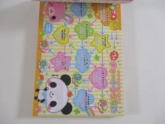 Cute Kawaii VHTF Collectible Rare Crux Animals Panda Cat Bear Rabbit 4 x 6 Inch Notepad / Memo Pad - Stationery Designer Paper Collection