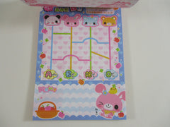 Cute Kawaii VHTF Collectible Rare Crux Animals Panda Cat Bear Rabbit 4 x 6 Inch Notepad / Memo Pad - Stationery Designer Paper Collection