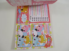 Cute Kawaii VHTF Collectible Rare Crux Animals Panda Cat Bear Rabbit 4 x 6 Inch Notepad / Memo Pad - Stationery Designer Paper Collection