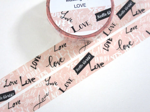 Cute Kawaii Saien Washi / Masking Deco Tape - Love Valentine #Luv Wedding - for Scrapbooking Journal Planner Craft