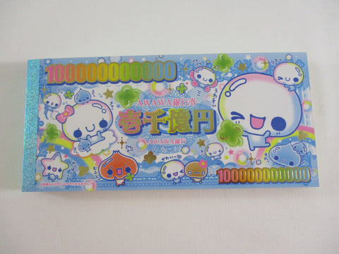 Cute Kawaii HTF Kamio Bubbles Coupon Style  3.25 x 6.75 Inch Notepad / Memo Pad - Stationery Designer Paper Collection - Vintage HTF
