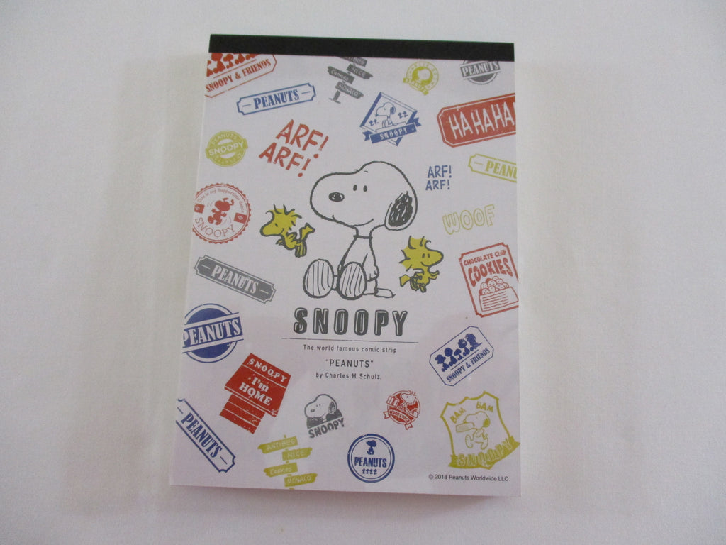 Rare ❤︎ *ੈ✩‧₊˚ Collectible ✿ Gift - Cute Kawaii World Famous Peanuts Snoopy 4 x 6 Inch Notepad / Memo Pad Diary Journal - Stationery Designer Paper Collection