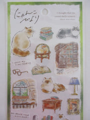 Cute Kawaii Mind Wave Cat Tabby Daily Scenery Sticker Sheet D Scenic Walk in the Neighborhood - for Journal Planner Diary Craft Gift Schedule Notebook Creative Art