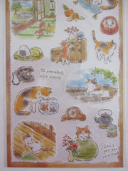 Cute Kawaii Mind Wave Cat Tabby Daily Scenery Sticker Sheet F Scenic Nap Cozy Time - for Journal Planner Diary Craft Gift Schedule Notebook Creative Art