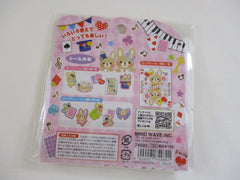 Cute Kawaii ⋆ ˚｡⋆୨୧˚ 🎈 (´｡• ◡ •｡`) ♡ VHTF Mind Wave Rabbit Lucky Cards Stickers Flake Sack - Rare Vintage