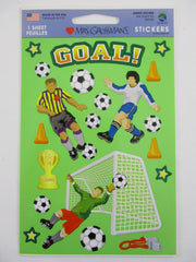 Mrs Grossman 4 x 6.5 Sport Green Cardstock Sticker Sheet - Soccer - Vintage & Collectible